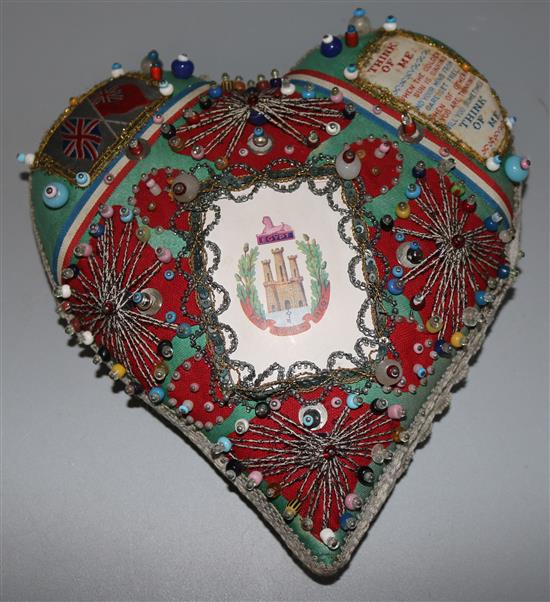 First World War Sweet heart pin cushion